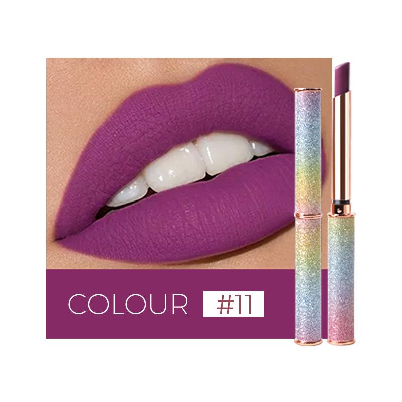 VIBELY Starlight Sparkle Matte Lipstick Dip-in-Cup, помада No-Fall Crushed Diamond Lipstick