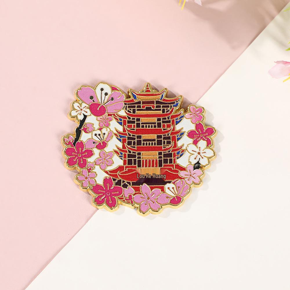 Wuhan Yellow Crane Tower Cultural Souvenir Fridge Magnet