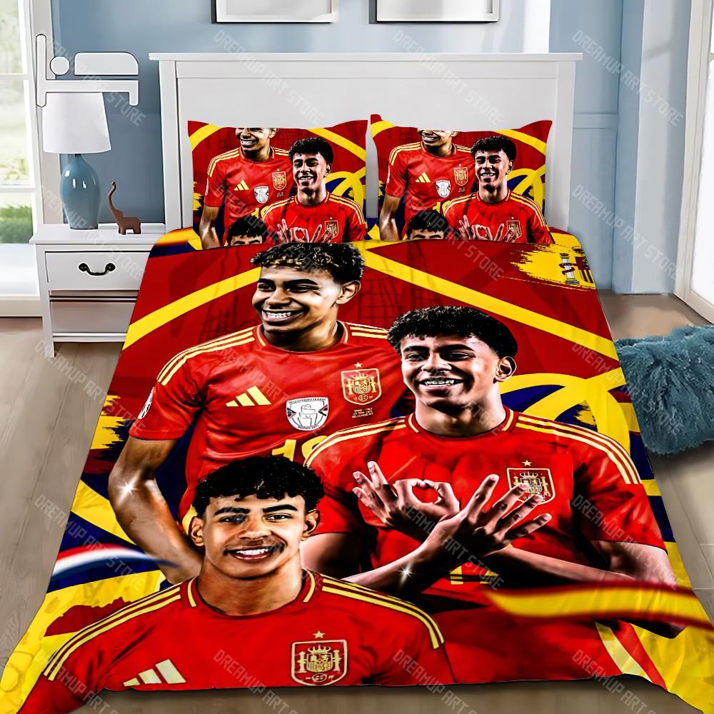 Football Stars Duvet Cover Pillowcase Bedding Set Adult Boy Girl Bedroom Decoration Children Gift Single Double Large Size