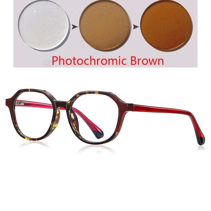 Leopard Frame Oval Prescription Glasses For The Nearsighted Teenage Students Myopia Glasses Finished 0 -0.5 -0.75 To -6.0