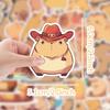 50 Pack Cute Capybara Graffiti Stickers: Waterproof Decorative Decals for Suitcases, Water Bottles, and Journals.