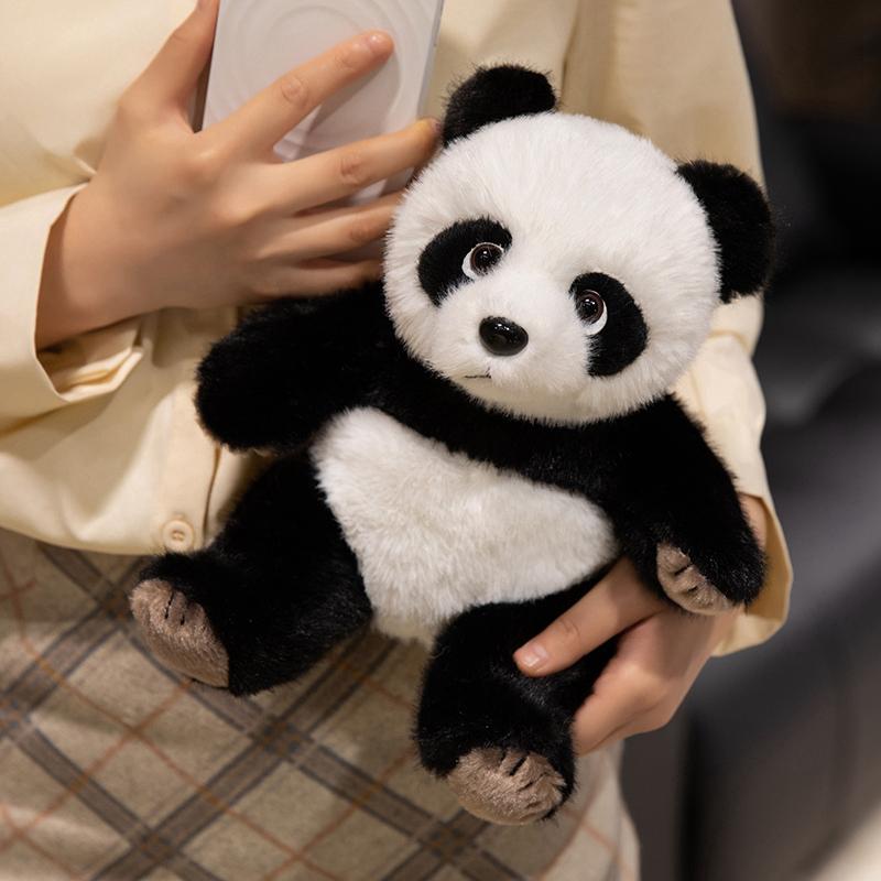 Имитация Панды / Черного Медведя Плюшевые Игрушки Реалистичная Мягкая Игрушка Кукла для Малыша Кавайный Декор Комнаты Креативные Подарки на День Рождения Рождество