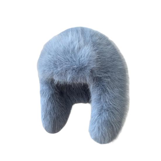 Шапка Лей Фэна Однотонная Искусственный Мех Лисы Лыжная Шапка Осень Зима Женская Теплая Шапка Аксессуары для Активного Отдыха