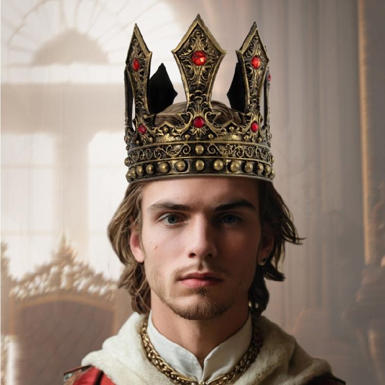 Королевская корона Головной убор для свадеб и маскарадов Регулируемый головной убор Антикварные тиары для сценических выступлений
