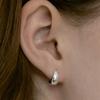 (Серебро 925 пробы) Серьги-кольца с подвесками EC3000 (S / M / L)