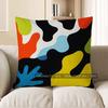 Home Decor Colorful Abstract Shapes Geometric Throw Pillow Pattern Cushion Cover Suitable For Sofa Bedroom Car Pillow Cover