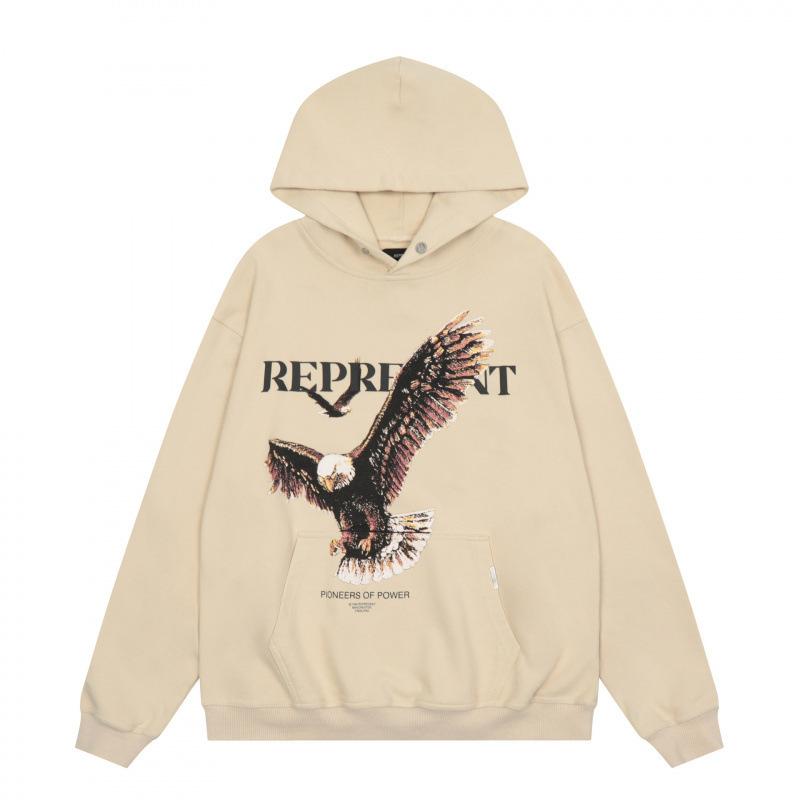 Правильная версия REPRESENT Beauty модный уличный свитер стирка выцветание принт добермана акулы худи для мужчин и женщин