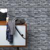 Vinyl Grey Stone Brick Peel and Stick Wallpaper Self Adhesive Contact Paper Removable Waterproof Wallpaper For Furniture Renovation