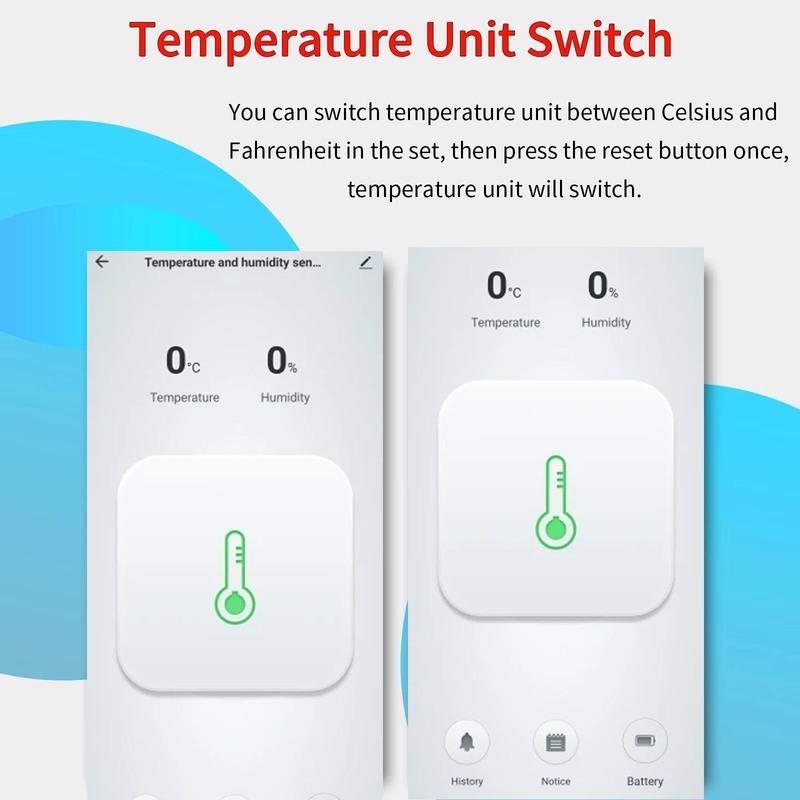 Powered by Tuya Thermometer Zigbee 3.0/Wifi Smart Temperature Humidity Sensor APP Smart Home Security Work With Google Home