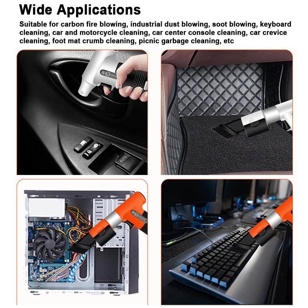 Мощный портативный электрический турбовентилятор с частотой вращения 130000 об/мин, электроинструмент для удаления пыли с клавиатуры ПК