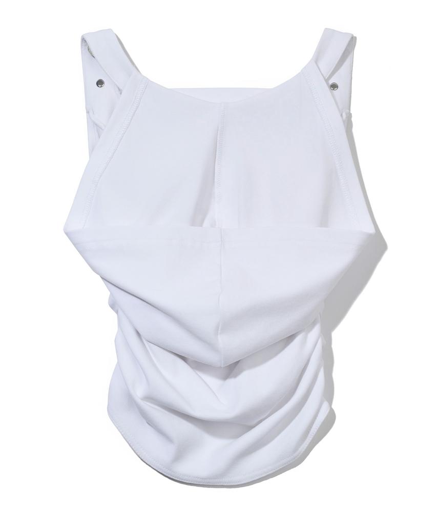YOUHEE Halter Hoodie Sleeveless_White