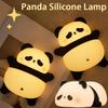 Светодиодный ночник с милой пандой, силиконовая лампа с сенсорным управлением, прикроватные светильники в виде животных для детского подарка на день рождения, декор комнаты