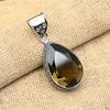 Дымчатый топаз драгоценный камень ручной работы 925 твердый серебряный кулон для свадебного подарка