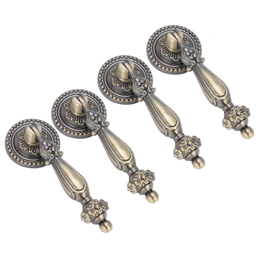 4 комплекта бронзовых ручек с одним отверстием, декоративная ручка с крепежными винтами, мебельные аксессуары