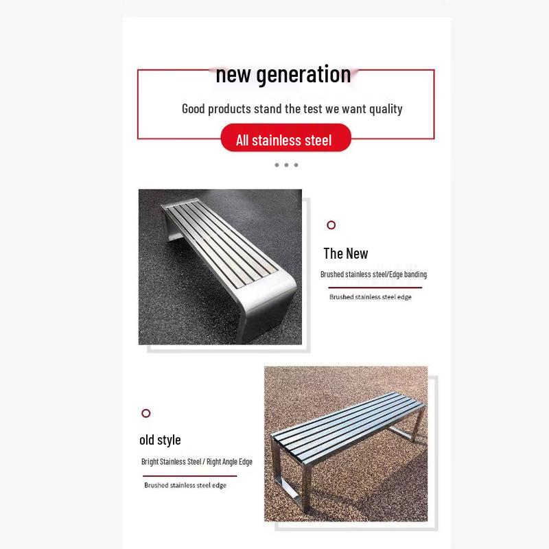 IRIR Stainless Steel Outdoor Park Bench