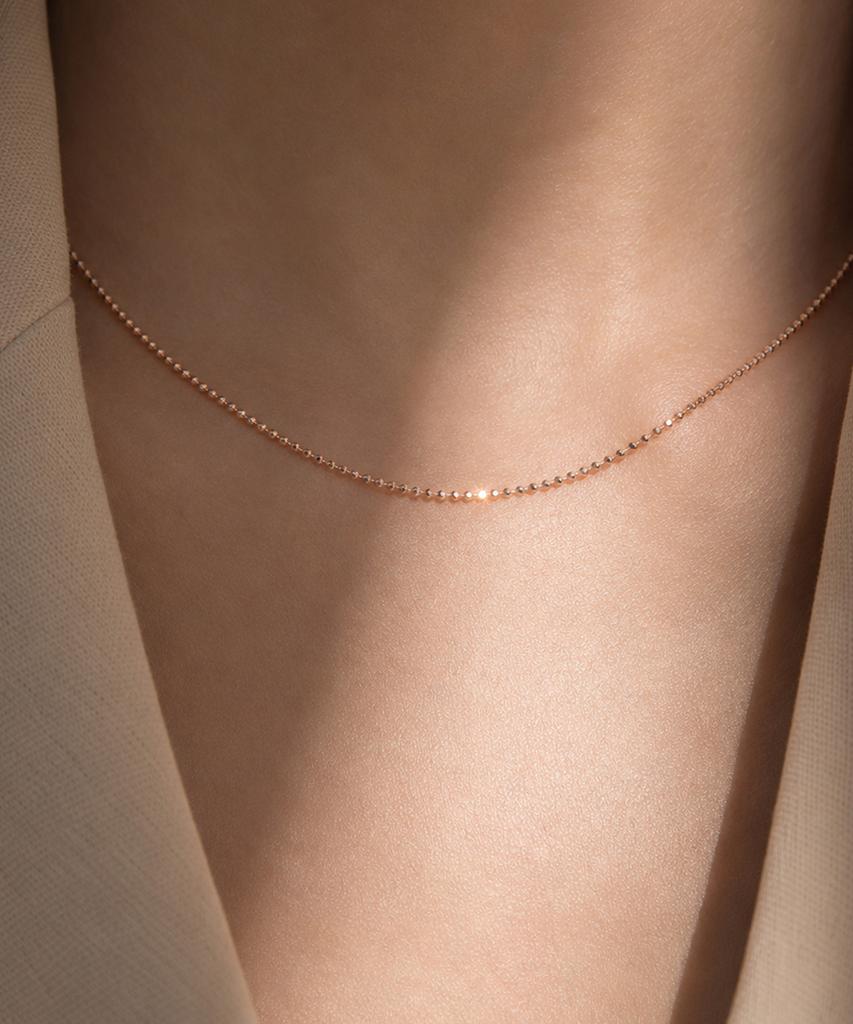 Loveenb [14K Gold] Emily Shine Ball Chain Necklace