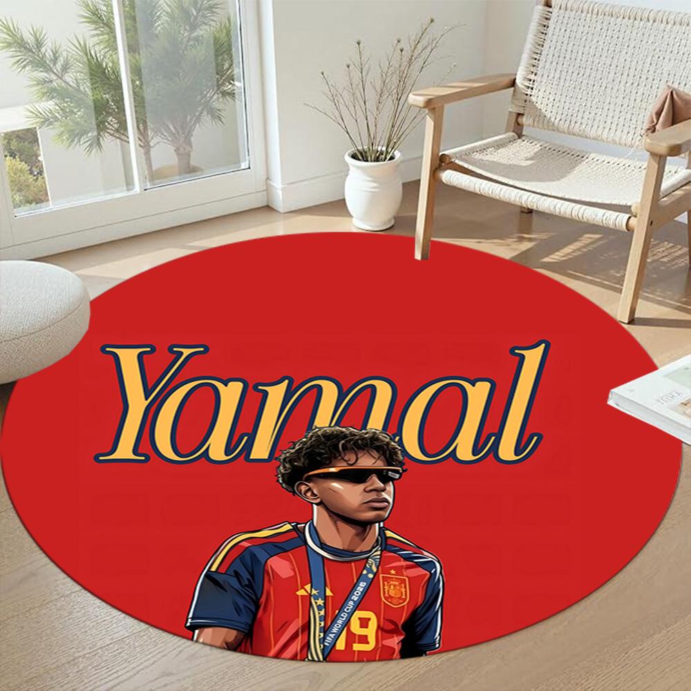 Yamal Round Carpet Perfect for Living Rooms Entryway Playrooms Kitchen Anti-slip Round Rug Decorate Offices Perfect Birthday Christmas Gift Idea