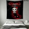 TBOI Horror Cartoon Wall Hanging Printed Fabric Blanket Decorative Tapestries for Bedroom Living Room Home Decor