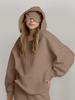 Independent Solid Color Hoodie Oversized Fall Winter Streetwear Men Women Pullover