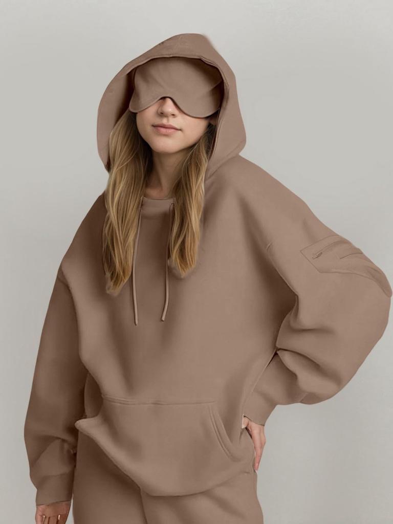 Independent Solid Color Hoodie Oversized Fall Winter Streetwear Men Women Pullover