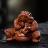 Китайская Исинская фиолетовая глина Чайный питомец Счастливая золотая жаба Украшения Ручная работа Чайная фигурка Поделки Чайная церемония Настольное украшение