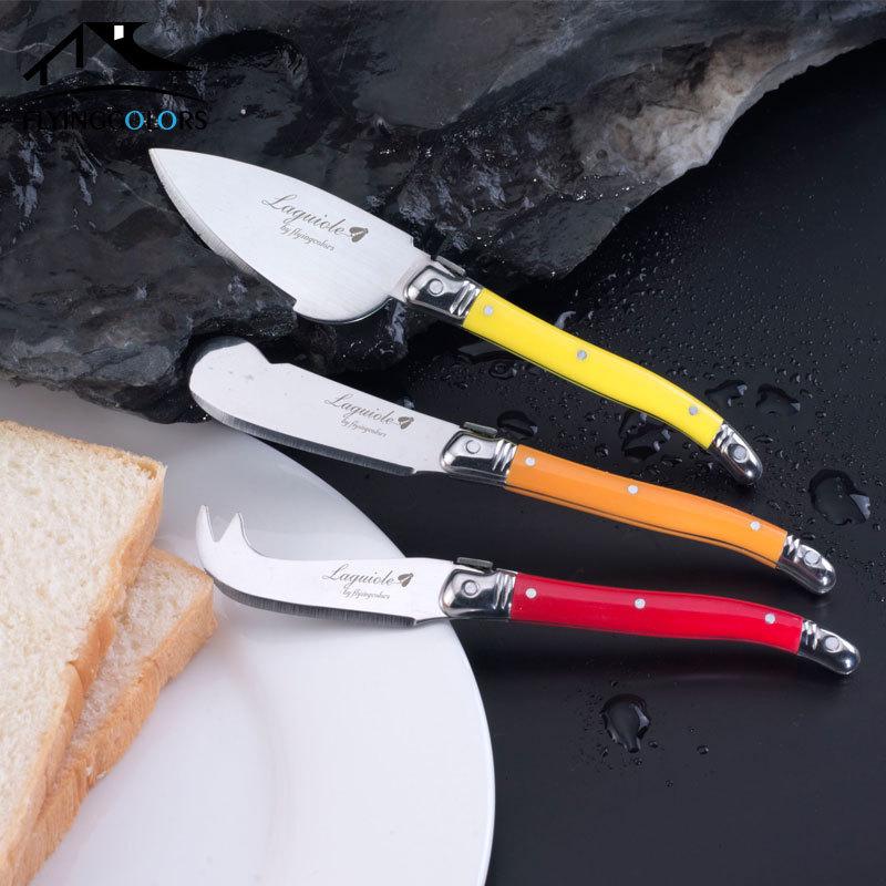 Набор из 3 ножей для сыра Laguiole, ножи для масла, ножи для сыра, скребок, слайсер, резак, красная радуга, столовые приборы, бар, 5,9'' 15,9 см