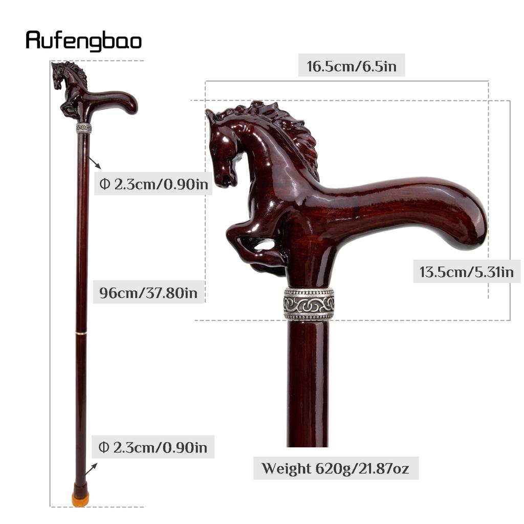 Коричневая лошадь деревянная модная трость декоративная косплей трость Хэллоуин деревянная булава костыль жезл 96 см