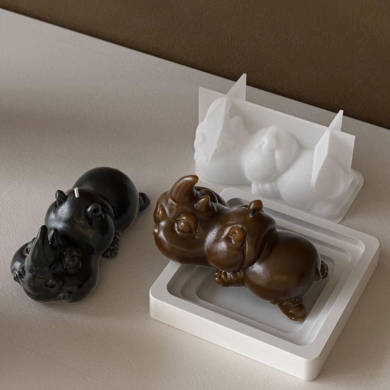 3D формы крокодилов и носорогов из эпоксидной смолы для Resin Art, силиконовые формы для изготовления животных, уникальные подарки