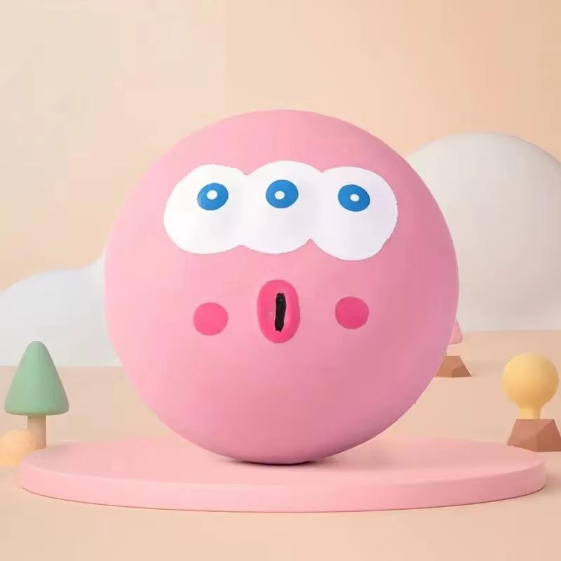Pet Squeaky Toys Pet Ball Toys Dog Chewing Rubber Ball Cleaning Tooth Dog Chew Toy For Dogs Bite Resistant squeak Pet Supplies