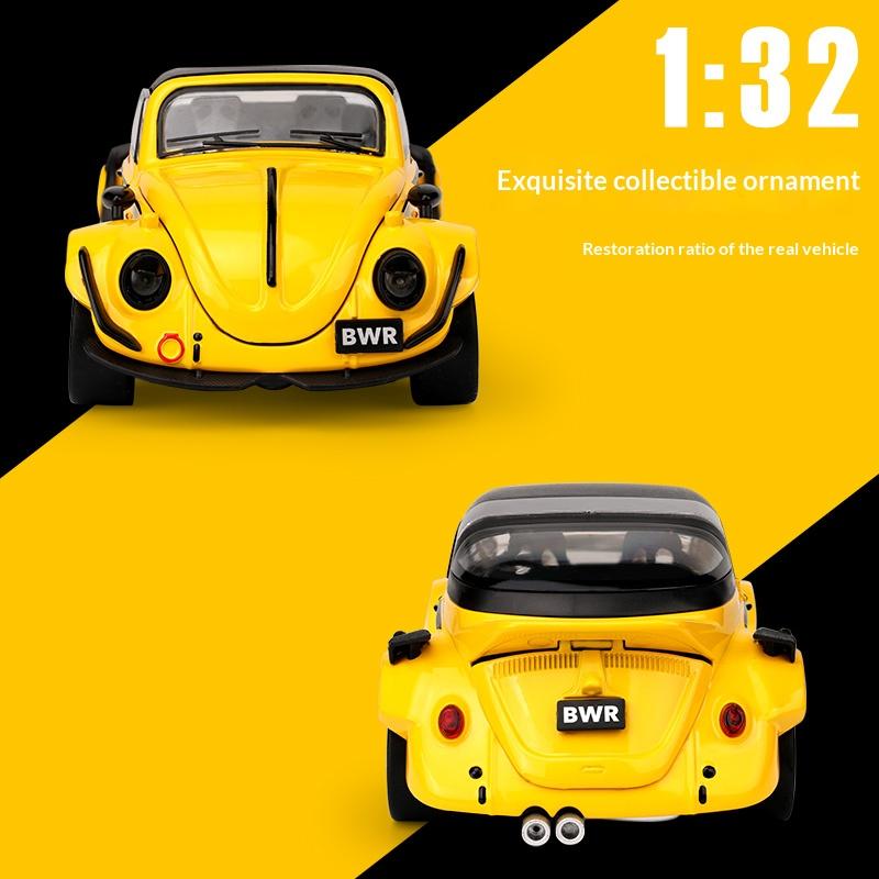Масштаб 1/32 Volkswagen Beetle Литой металлический автомобиль Модель Симуляция Ретро Классический автомобиль Коллекционные Украшения Детские Игрушки Подарки