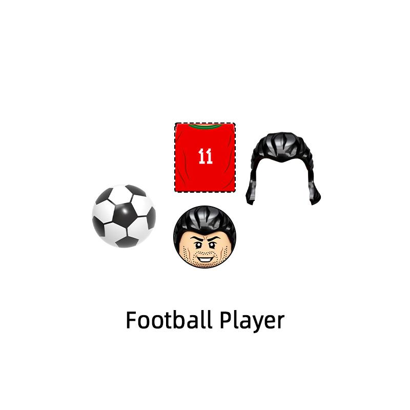 G0103 Знаменитый Футболист Звезда Номер 7 19 11 10 8 Модель Строительные Блоки MOC Набор Кирпичей Подарки Игрушки