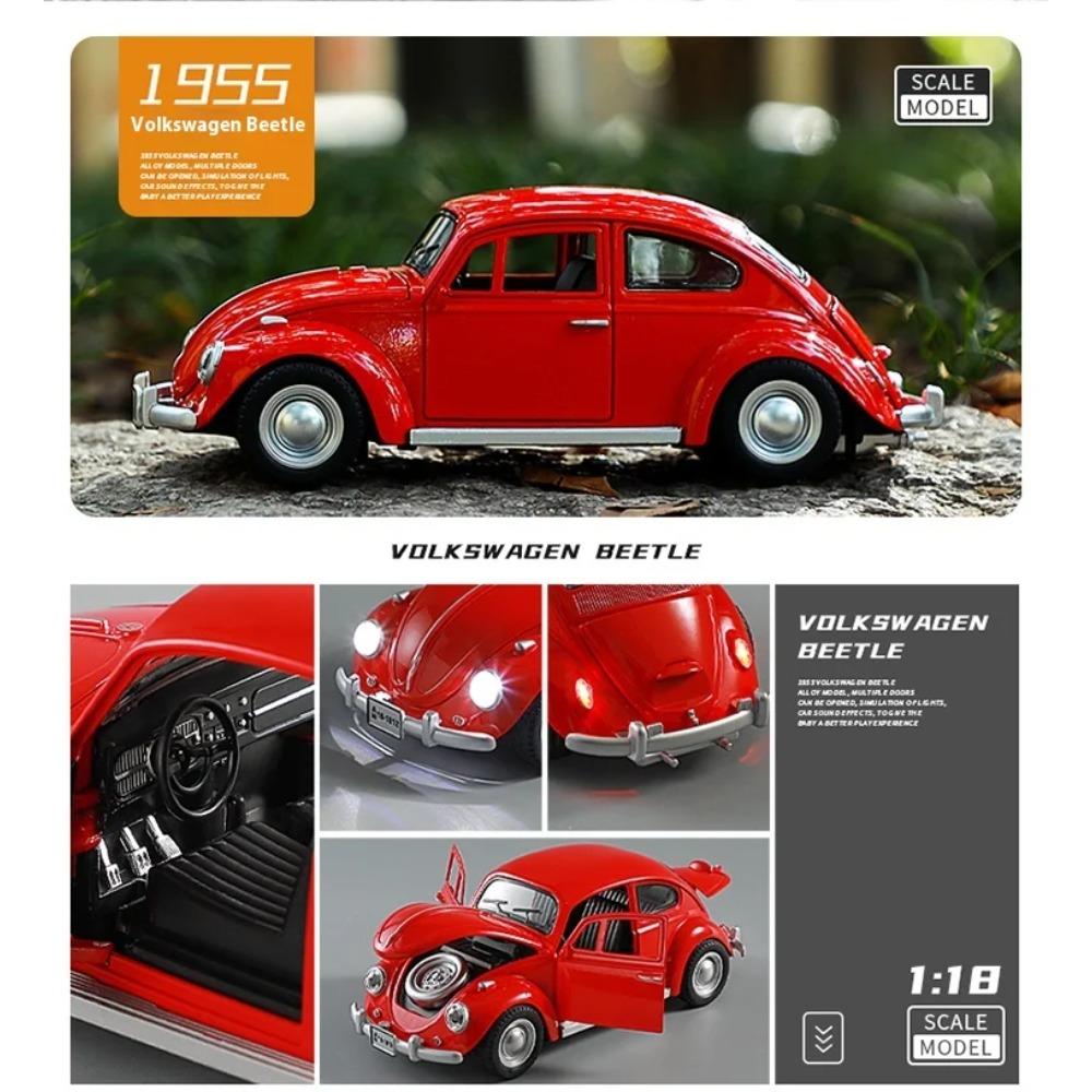 Масштаб 1/18 Beetle 1955 литой под давлением классическая модель серии Sound and Light подарок на день рождения