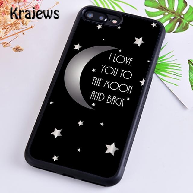 Krajews I Love You To The Moon And Back Soft Phone Case Cover For iPhone 17 Air 16 15 14 plus 11 12 13 pro max Fundas