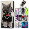 Flip Case For Etui Samsung Galaxy A50 A30s A50s A 50 Magnetic Wallet Leather Case Cute Cat Dog Phone Cover Bumper Carcasa Girl