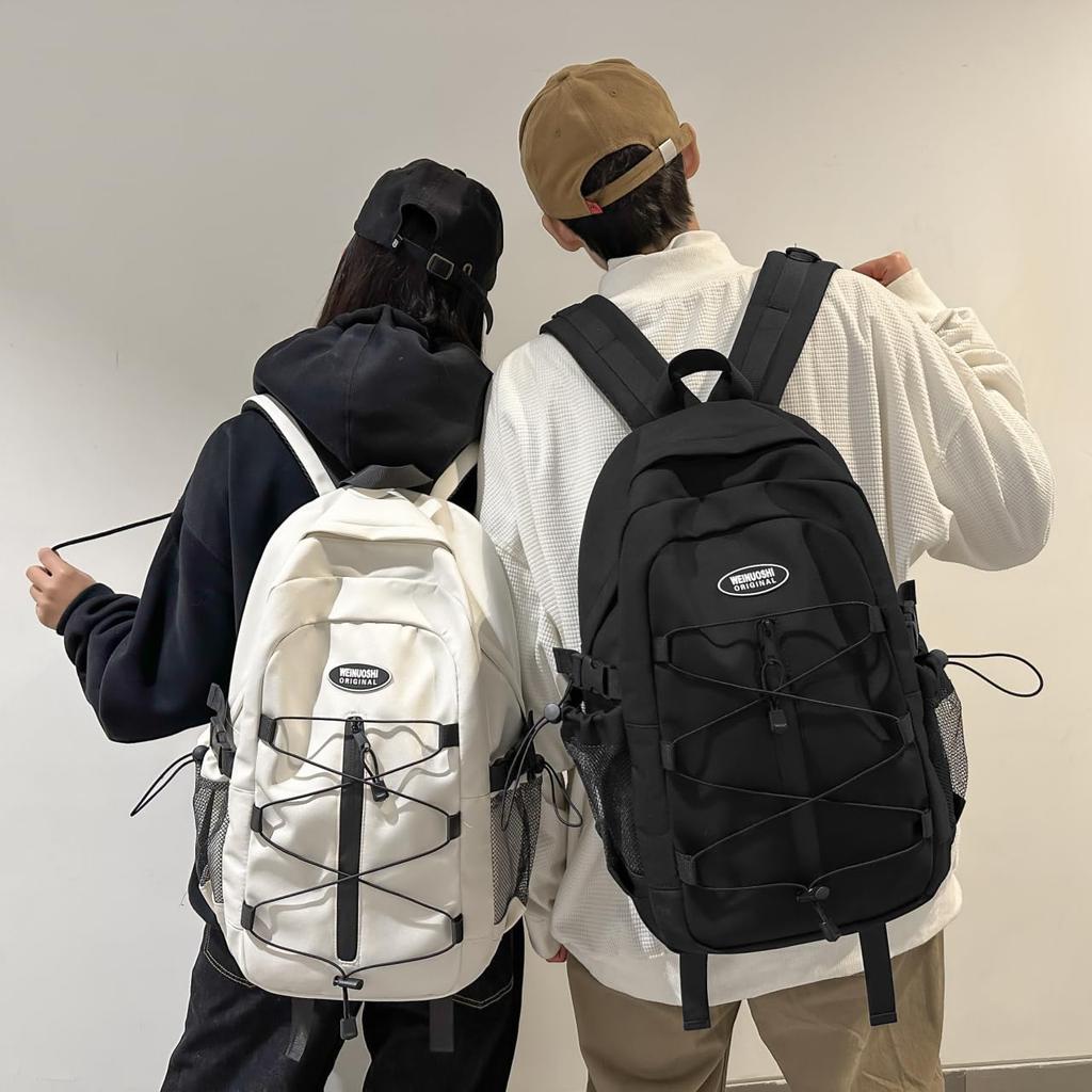 Large High School Town Black [ZESU] Backpack, Korean, Women's, Capacity, School, Student, Rucksack, Student, Men's, Lightweight, Men's, Women's,