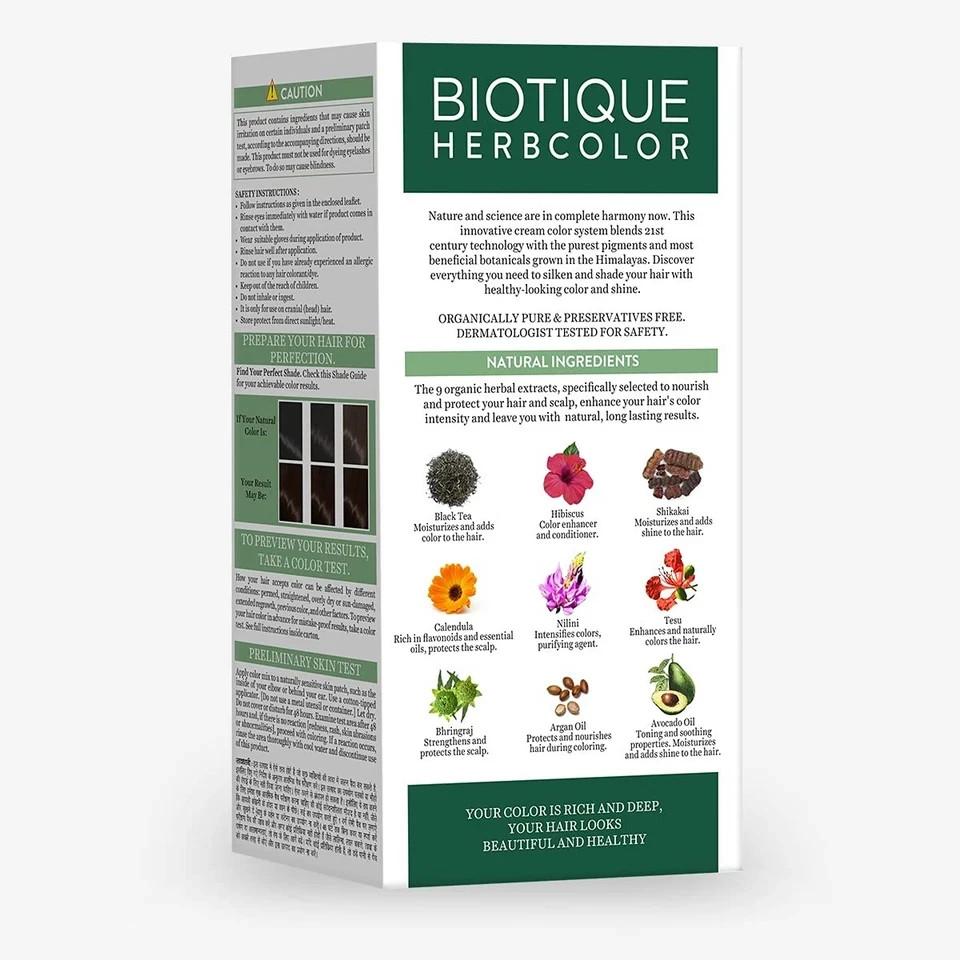 Biotique Herbcolor Brown 4N Hair Color 50g + 110ml | Ammonia Free Herbal