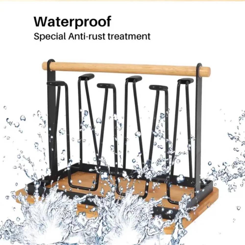 Подстаканник Железный Сливной Стойка Портативный Органайзер Для Стаканов Кухонная Полка Для Чашек С Подносом Сушка Стойка Кухонное Хранение