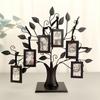 Фоторамка в виде семейного дерева, металлическая подставка для фоторамки в виде дерева с 6 декоративными рамками 1,77" x 2,56"/2,17" x 3,15" для декора настенного стола