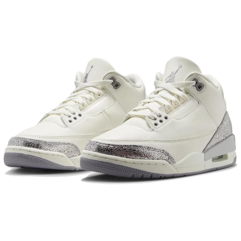 New JORDAN 3 Retro Sail Cement Grey Women's CK9246-100