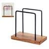 Napkin Holder Kitchen Table Metal Paper Napkin Storage Stand with Wooden Base Sturdy Tissue Holder Practical Dining Accessory