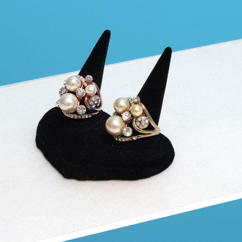 Organizer Jewelry Display Rack Velvet Ring Display Stand Simple Rings Display Holder Women