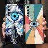 Чехол для телефона с принтом Синий Глаз Удачи и Сглаза Для Realme 10 9 8 5G 7 6 GT2 Pro Plus 9i 8i C21 C11 C25 C35 GT Neo 2 3 3T Черный Чехол