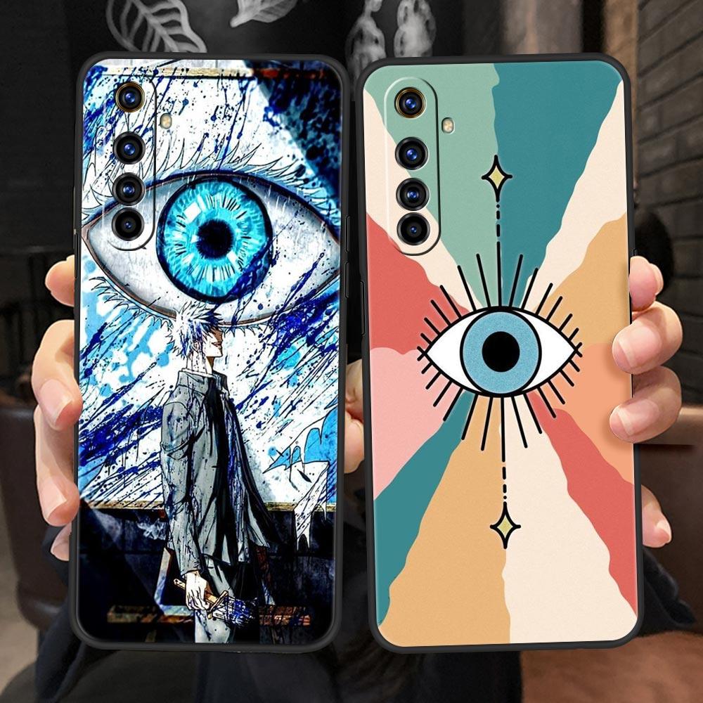 Чехол для телефона с принтом Синий Глаз Удачи и Сглаза Для Realme 10 9 8 5G 7 6 GT2 Pro Plus 9i 8i C21 C11 C25 C35 GT Neo 2 3 3T Черный Чехол