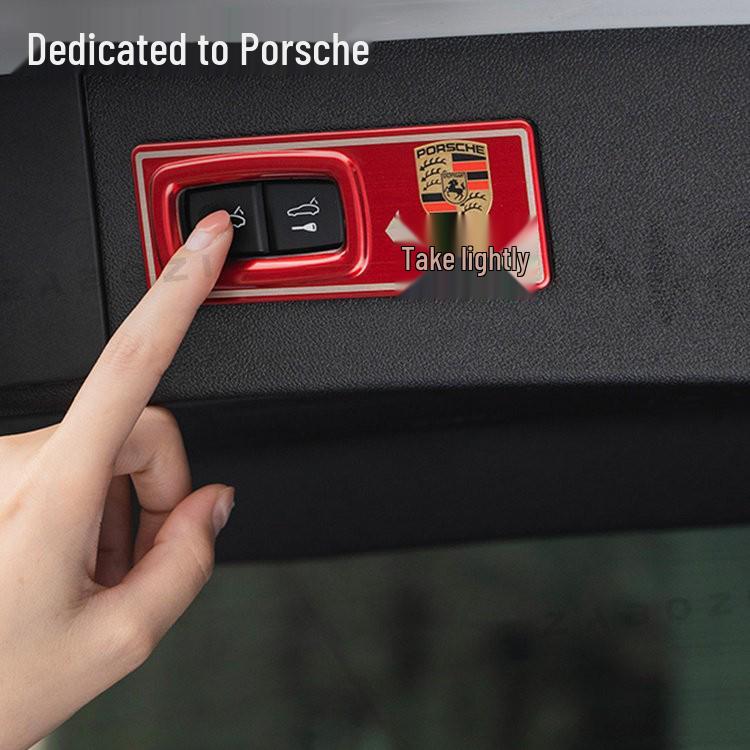 Наклейка-предупреждение об электрической крышке багажника Porsche