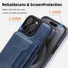 Для iPhone 15 Pro Max Магнитный чехол Кожаная задняя крышка телефона со съемным карманом для карт