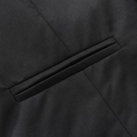 Мужской жилет с V-образным вырезом без рукавов однобортный пиджак однотонный дизайн карманов