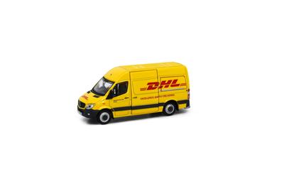 Масштабная модель автомобиля Tiny City Sprinter FL DHL, литой металл 1/76 №90 Mercedes-Benz