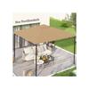 Outsunny Gazebo Roof Replacement Gazebo Roof, 2.98 x 2.95 m, Beige Polyester Sun, Weather and UV Resistant
