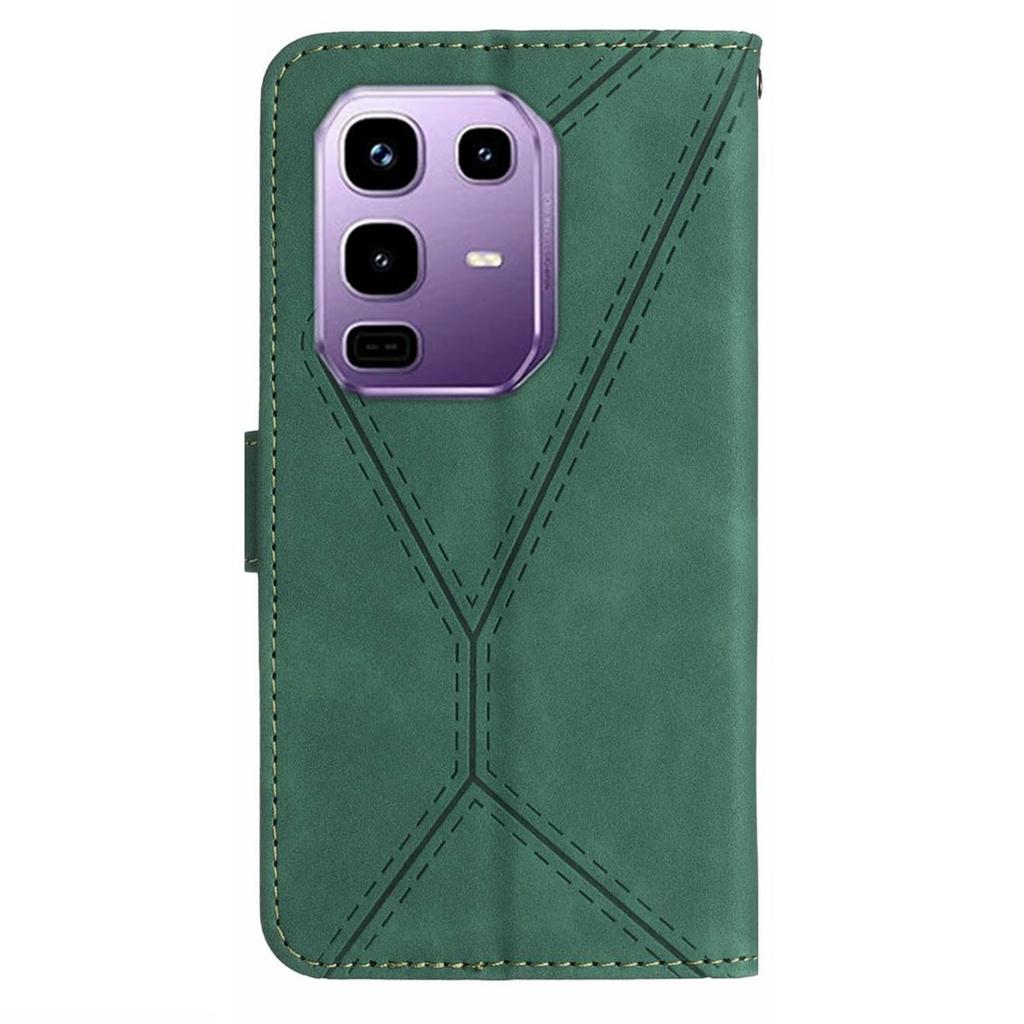 For Infinix Note 50 Pro+ 5G Case Skin Touch Lines Imprinted PU Leather Flip Phone Cover