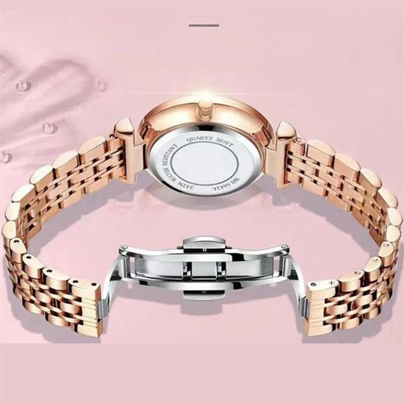 2024 Новые трендовые женские часы со светящимся водонепроницаемым календарем, автоматические часы, украшенные бриллиантами, женские ультратонкие часы